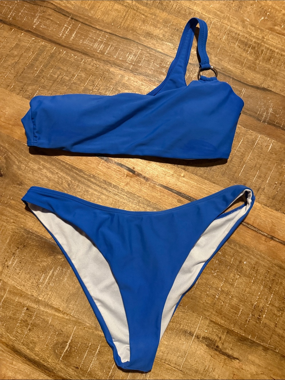 SHEIN Royal Blue One-Shoulder Bikini Set
